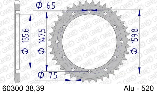 AFAM Bakdrev, Alu#520 - Aprilia/Fantic 