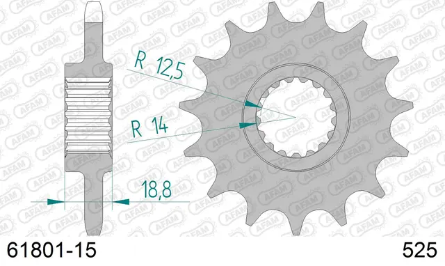 AFAM Framdrev 525 15T 