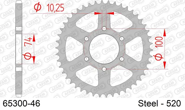 AFAM Bakdrev - Stål, #520 