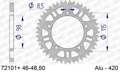 AFAM Bakdrev #420 SC Alu- HQ/KTM, 48T CR/TC65, SX65