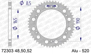 AFAM Bakdrev, Aluminium #520 - KTM GS125/250/300/350/420,MX240/250/350/495+