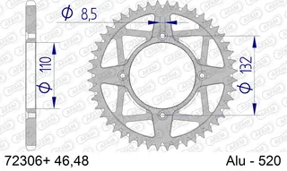 AFAM Bakdrev Alu, SC #520 - KTM Freeride Selvrensende, KTM Freeride 250/350F/R