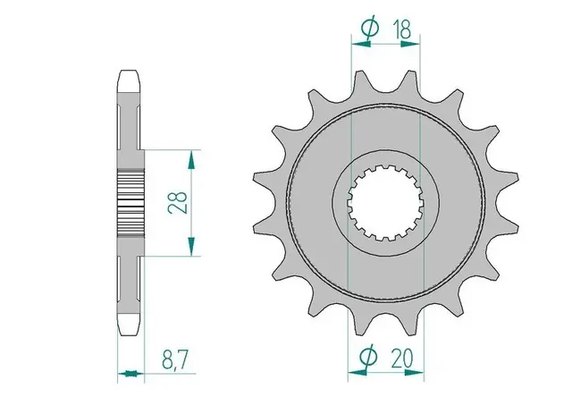 AFAM Framdrev 428 13T 