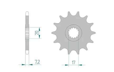 AFAM Countershaft Sprocket 520