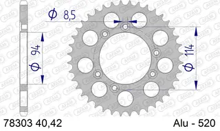 AFAM Bakdrev, Alu #520 - Montesa/Honda Montesa/Honda 310/311/314/315