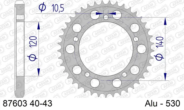 AFAM Bakdrev, Alu #530- Suzuki GSX-R 1000 01-08, GSX-R 1340 Hayabusa 