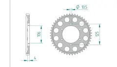 AFAM Bakdrev, Aluminium #520 - Triumph 675/765 Daytona/Speed Tripple