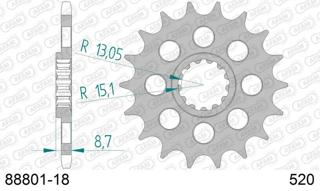 AFAM Framdrev 520 18T 