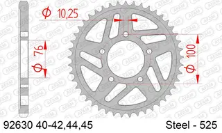 AFAM Bakdrev, St&#229;l #525 - Yamaha R1+ YZF 1000 R1 SP 2006