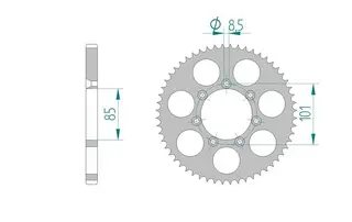 Bakdrev, Aluminium #428