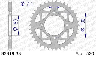 AFAM Bakdrev, Aluminium #520 SCORPA250TY
