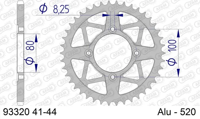 AFAM Bakdrev, Alu#520 - Gas Gas+, 39T 