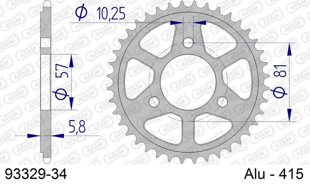 AFAM Bakdrev - Alu, #415 