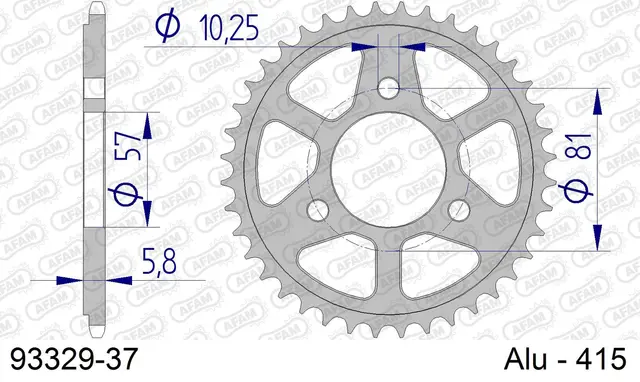 AFAM Bakdrev - Alu, #415 