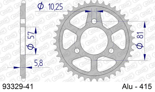 AFAM Bakdrev - Alu, #415 