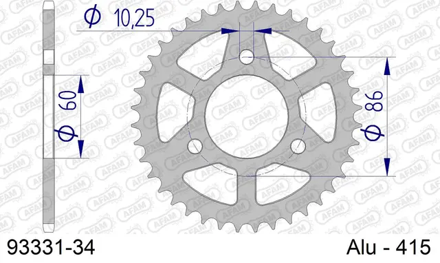 AFAM Bakdrev - Alu, #415 