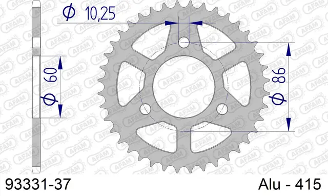 AFAM Bakdrev - Alu, #415 