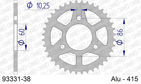 AFAM Bakdrev - Alu, #415
