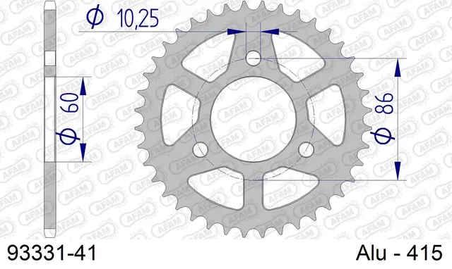 AFAM Bakdrev - Alu, #415 