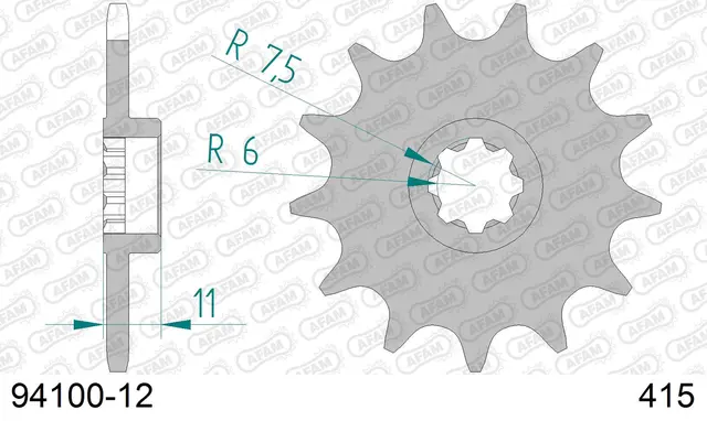 AFAM Framdrev 415 12T 