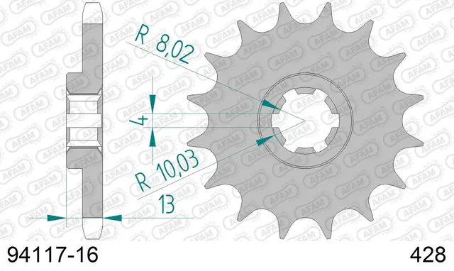 AFAM Framdrev 428 16T 