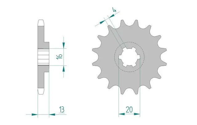 AFAM Framdrev 428 16T 