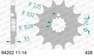 AFAM Framdrev #428 - Beta/HQ/KTM, Evo80, Rev80, RR50, TC85, SX85/105