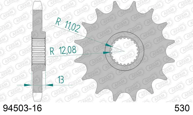 AFAM Countershaft Sprocket #530 