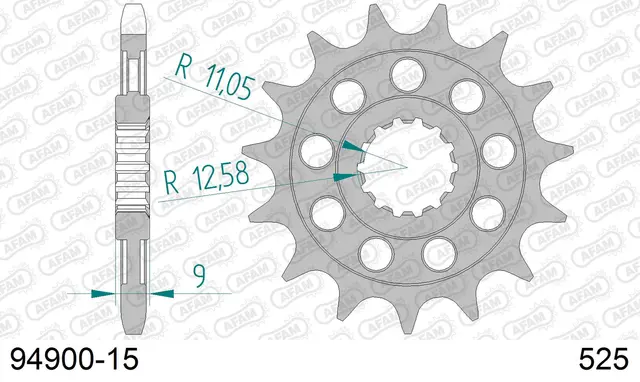 AFAM Framdrev 525 15T 
