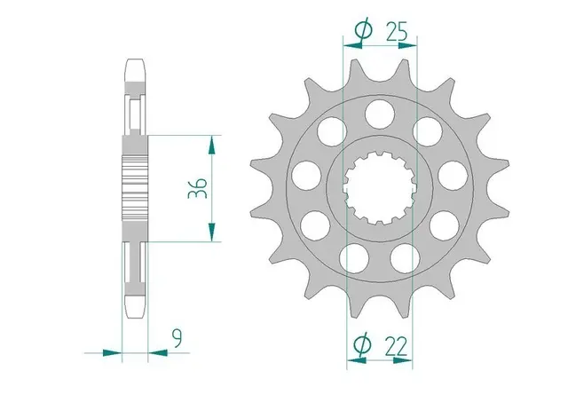 AFAM Framdrev 525 15T 