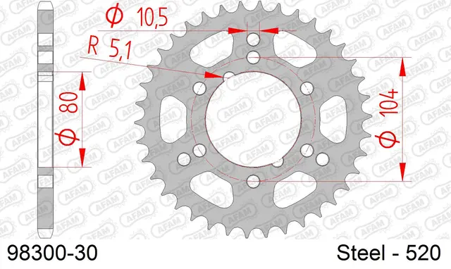 Afam Drevsett Polaris Sportsman 6x6++ A520XMR3-80L, 100300-12, 98300-38 