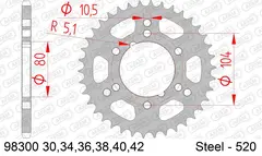 AFAM Bakdrev, Stål #520 - Polaris, 38T 250/300/330/400/500cc, Sportsman++