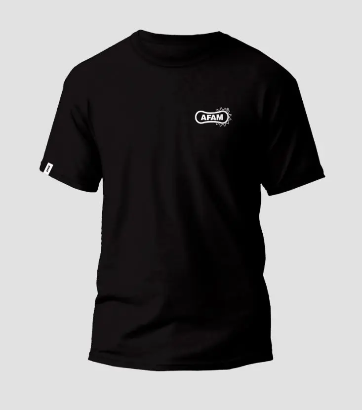 AFAM T-SHIRT ROCKER - Svart Herre - Svart m/Logo