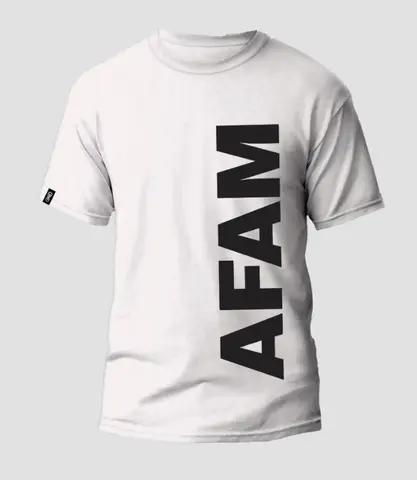 AFAM T-SHIRT ROCKER - Hvit Herre - Hvit m/Logo