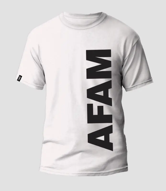 AFAM T-SHIRT ROCKER - Hvit Herre - Hvit m/Logo