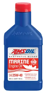 AMSOIL 25W-40 Syn.-Blend Mari. Motorolje Quart - 0,946L