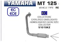 Arrow Grenr&#248;r m/katalysator CE-Godkjent Yamaha YZF-R/MT-125
