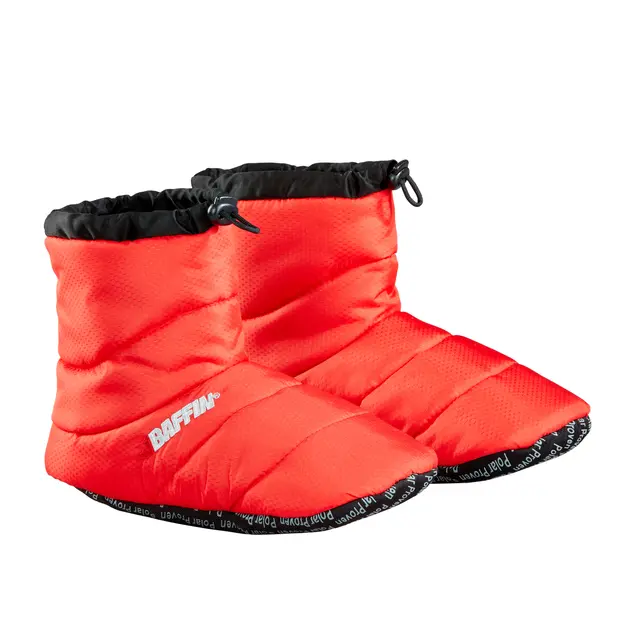 Baffin Cush Booty - Rød, Tøffel: 35/36 Sovepose for føttene, Hurtigstramming 