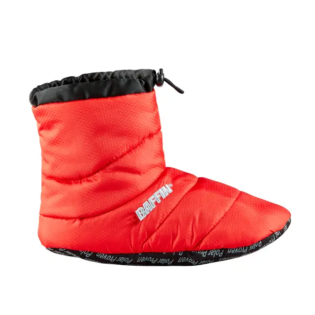 Baffin Cush Booty - Rød, Tøffel: 35/36 Sovepose for føttene, Hurtigstramming 
