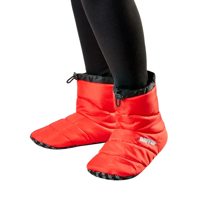 Baffin Cush Booty - Rød, Tøffel: 35/36 Sovepose for føttene, Hurtigstramming 