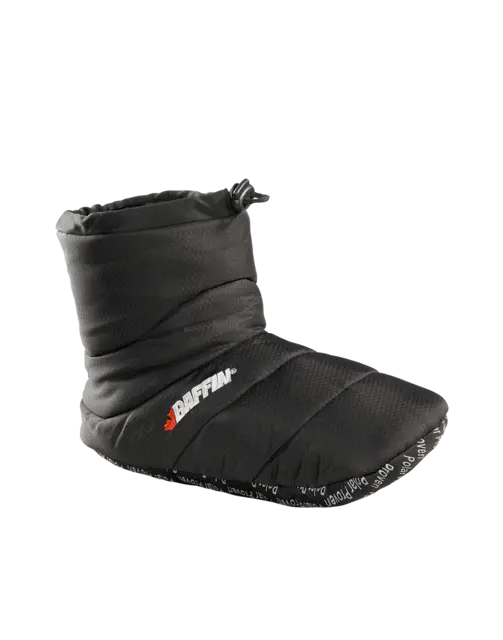 Baffin Cush Booty - Sort,Tøffel: 37/38 Sovepose for føttene, Hurtigstramming 