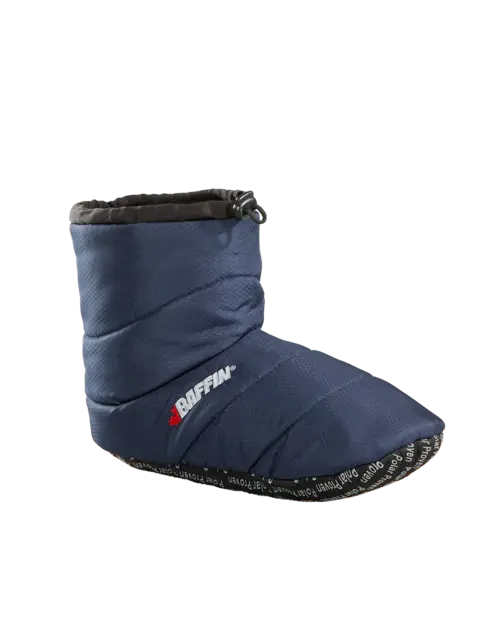 Baffin Cush Booty Tøffel - Blå, 35/36 Sovepose for føttene, Hurtigstramming 
