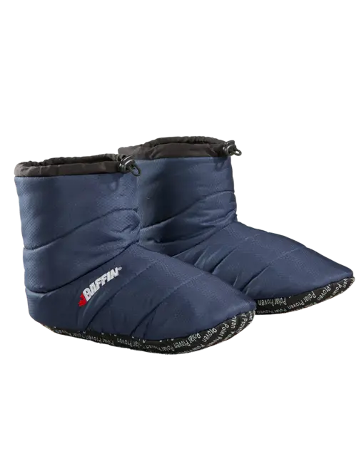 Baffin Cush Booty Tøffel - Blå, 35/36 Sovepose for føttene, Hurtigstramming 
