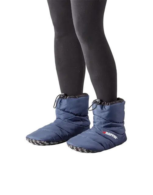 Baffin Cush Booty Tøffel - Blå, 35/36 Sovepose for føttene, Hurtigstramming 