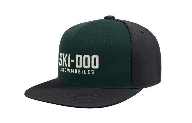 Ski-Doo Snapback Caps Unisex - Mørkegrønn/Svart - One Size 