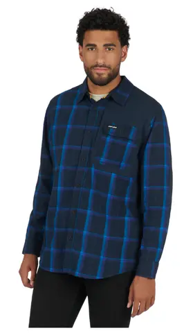Ski-Doo Plaid Flannelskjorte Herre - Marinebl&#229;