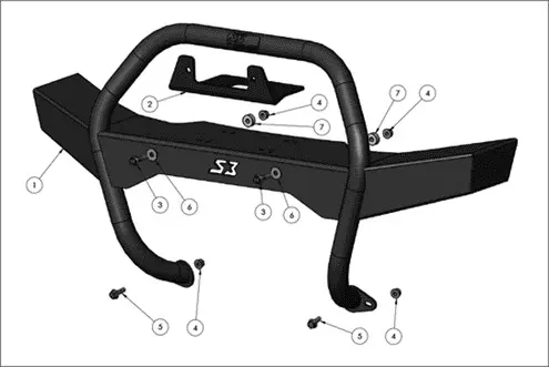 Can-Am S3 Front Winch Bumper Can-Am Originaldel 