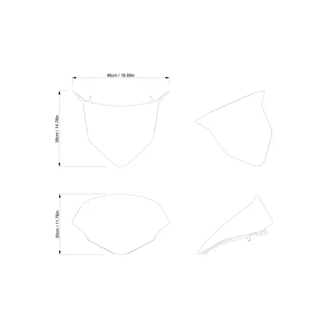 Ski-Doo Lav Vindrute 12,5" Høy - Røykfarget 