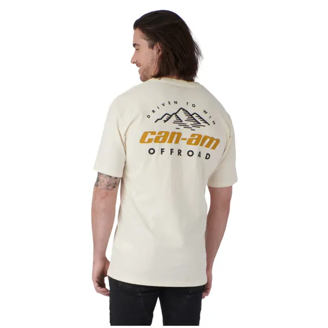 Can-Am T-Skjorte Herre XL Lys beige med logo og design 