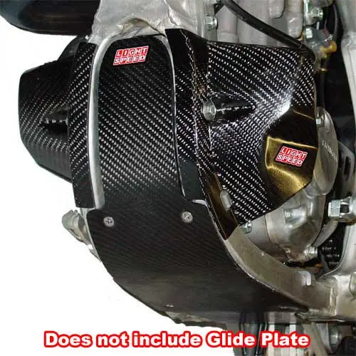 Light Speed Case Guards CRF450 02-04 Carbon, Høyre/Venstre, UTEN glideplate 